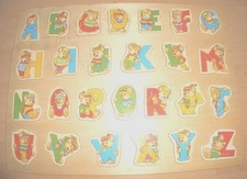 Puzzle ABC♔30x40cm♔Buchstaben♔Holz♔Lernspiel♔Stempel♔Vorschule♔Klein Kinder✅Baby