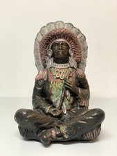 Skulptur Indianer/Häuptling, sitzend