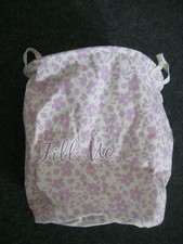 Wäsche-Sack Wäsche-Korb weiß rosa FILL ME Aufschrift rund Blumen 2 Griffe