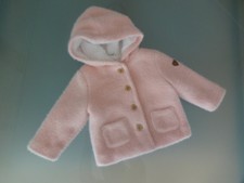 BABY CLUB  wunderschöne warme Jacke mit Kapuze für Mädchem  Gr.74, hellrosa