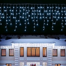 Weihnachts Lichterkette 200- 600 LED Warmweiß Kaltweiß Außen Bunt 31V Eisregen
