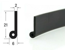 SMI NP2 Notenprofil Dichtungsprofil Dichtprofil Keder Kotflügelkeder EPDM Gummi