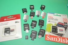 15x micro SD SDHC SDXC Speicherkarte Konvolut SanDisk Transcend Samsung Kingston