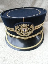 Feuerwehrhelm Mütze Cap Portugal 1960 fire helmet Offizier Porto Ärmelabzeichen 