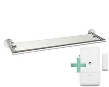 WENKO Glas Badezimmer Ablage REVELLO Regal ohne bohren Platte Design Halterung