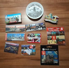 Neu 11 Teile Magnet Kühlschrankmagnete Hamburg Teller Multimagnet 3D Souvenir