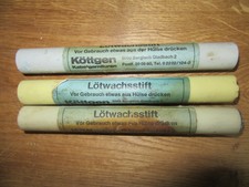 3 alte Lötwachsstifte Köttgen