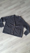 Blogger Cropped Strickjacke Cardigan S M L 38 40 Grau Taschen