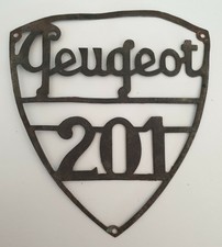 Peugeot 201 Oldtimer Emblem Kühlergrill Schriftzug #1