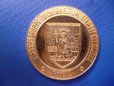 Gotha, Med. für vorbildl. Mitarbeit zur Erhöhung der Verkehrssicherheit in Gold