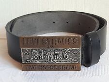 LEVI STRAUSS LEDER GÜRTEL & SCHNALLE ,LEVI STRAUSS & CO ,SCHWARZ,INSGESAMT 82 CM