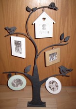 Fotobaum Familienbaum Stammbaum Ständer Fotos Metall mit MDF 57 hoch 5 Rahmen