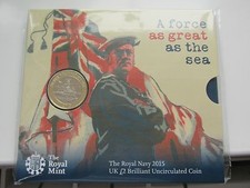 2015 UK £ 2 Münze Royal Navy. rare unreleased 4th Portrait. SEALED MINT Pack!