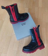 Divine Follie Damen Schuhe / Chelsea Boots Stiefel Gr. 39 schwarz rot 