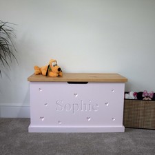 Personalisierte Kinder bemalt Holz Herz Spielzeugkiste