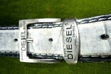 DIESEL Dairek Gürtelschnalle u. Einschub schwer Vollmetall Signatur Gravur Super