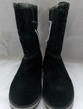 DAMEN STIEFEL * S. OLIVER */ GR. 39=6 SCHWARZ WILDLEDER + PAILLETTEN / TOP