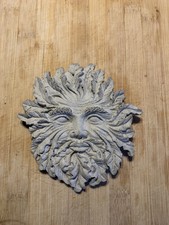 Alter Mann Baum Gesicht Leaf Plakette Wand Garten Baum Ornament Skulptur Dekor