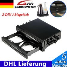 Universal Aufbewahrung 2-DIN Ablagefach Auto KFZ Getränkehalter Becherhalter DHL