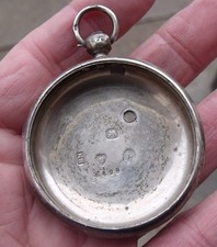 ANTIKES LONDON SILBER 1834 LEERES TASCHENUHRGEHÄUSE FÜR EIN FUSEE-UHRWERK.