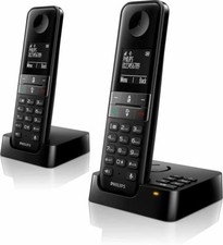Philips Cordless Telephone 2 handsets black