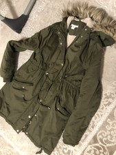 Winter Mam UmstandsMode Schwangerschafts Mantel Parka Jacke Khaki Oliv Grün M 36