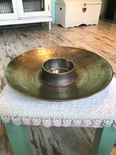 große Obstschale LC Home Metall silber grau & Kerzenhalter !!!