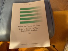 Album For Piccolo And Piano. Solos By Green Le Thierre Brewer Brocket Vol 2 Flut