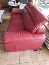Ledercouch 3 Sitzer in Echt Leder aus einem Nichtraucher Haushalt Farbe Obergine