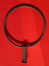 Vintage seltener GWR Eisenbahn einzeilig Eisen Signalmann Token Halter rostig schwer