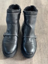 Stiefel/ Stiefeletten/ Bikerboots mit Lammfellfutter Gr.41 NP: 199,00 €