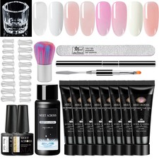 10X MEET ACROSS Nail Nail Gel Set Nail Extension Nagelverlängerung Starter set