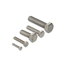 Sechskantschrauben DIN 933 Edelstahl A2 Vollgewinde V2A Schrauben M 2,5 - M 16