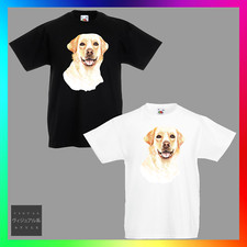 Labrador Hund T-Shirt Tee Kids Unisex Kinder süß Pup Hund Pupper Kunst Cool