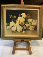 Alter Fotokunstdruck Blumenmotiv