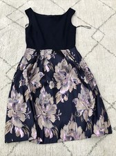 Marie Noir Modisches Damen Kleid Blau Kombi Gr. 36 Neuwertig