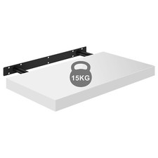 EUGAD Wandregal MDF-Wandboard Schweberegal Hängeregal DVD CD Regal Weiß Größwahl