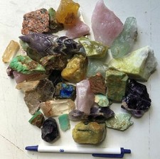 Gemischte Rohsteine, Wassersteine, Edelsteine, Dekosteine, Heilsteine, 10 kg