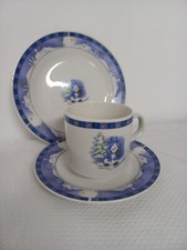 Kaffeeservice 18teilig Weihnachten GPK Porzellan Schloss Schönbrunn  Schneemann