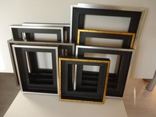 Schattenfugenrahmen 18x24 - 30x40cm gold silber Bilderrahmen Keilrahmen Leinwand