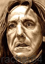 1/1 Druck ACEO Skizzenkarte HARRY POTTER Alan Rickman SEVERUS SNAPE