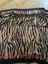 XXL Tuch  zebra edel schwarz beige camel  Neu 135x135