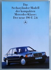 MERCEDES-BENZ 190E 2.6 (W201) - 1985 - Prospekt Brochure - 4 Seiten