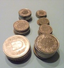 Sammlung Lot Konvolut Münzen Schweizer Franken Rappen Helvetia 51,30 Franken