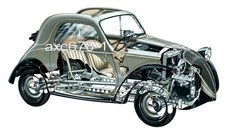 Fiat 500 Topolino / 1937 - Bild Schnittzeichnung