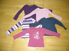 5x Shirt Langarmshirt Mädchen Gr.110/116 rosa lila blau gestreift H&M s.oliver