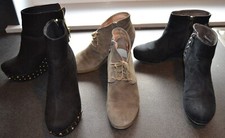 3 Paar Stiefel Gr. 36 Keilabsatz