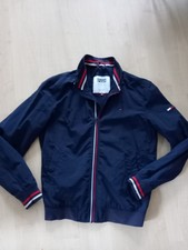 Tommy Hilfiger Jeans Jacke blau mit weiss roten Streifen Gr. M