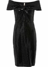 Schulterfreies Kleid Gr. 36/38 Schwarz Damen Abendkleid Partykleid Dress Neu*