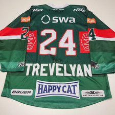 GAME ISSUED JERSEY HEIM #24 TREVELYAN - AUGSBURGER PANTHER - DEL